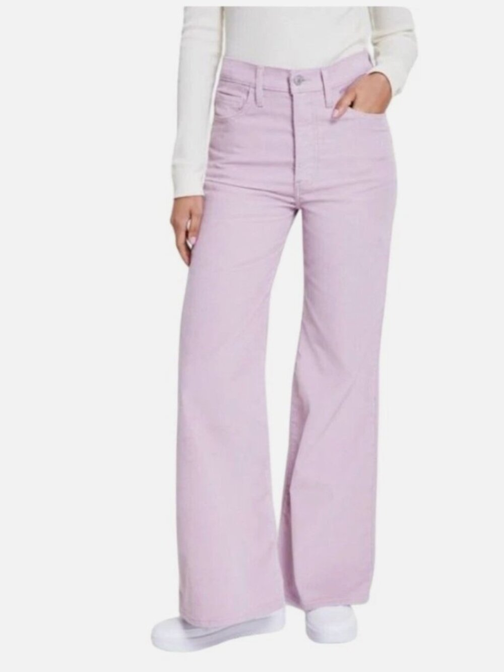 NWT Levis Ribcage Bell Lavender Corduroy Jeans Size 27